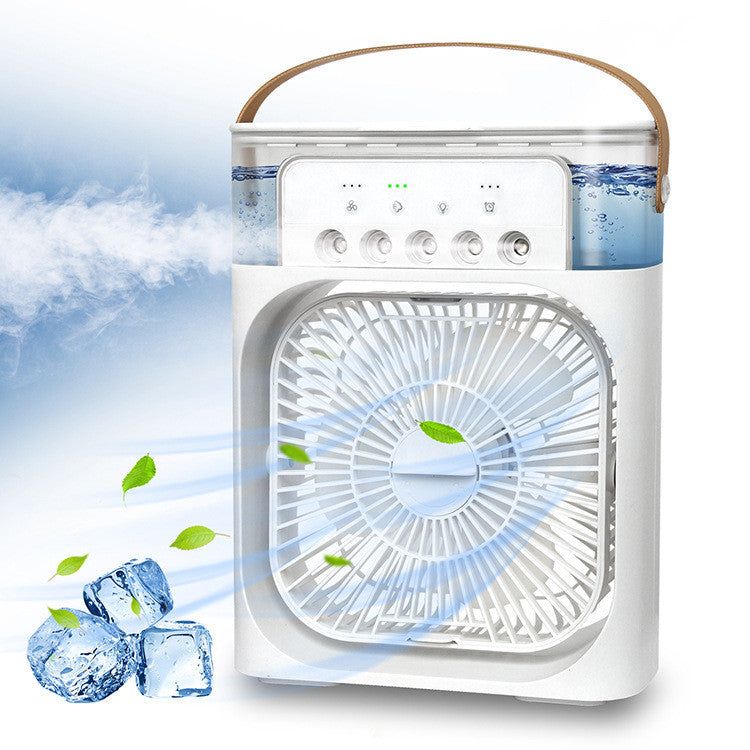 Rafraîchissement Personnel à Portée de Main Découvrez le Mini Climatiseur USB à lumière LED, la solution idéale pour vos journées chaudes ! Compact et léger, ce climatiseur portable vous suit partout, que ce soit au bureau, à la maison ou en vacances. Avec son design moderne et élégant, il s'intègre parfaitement à n'immporte quel environnement

